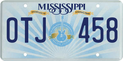 MS license plate OTJ458