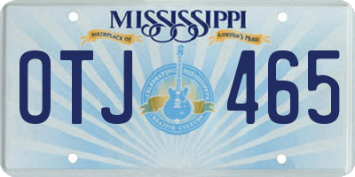 MS license plate OTJ465