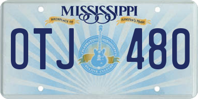 MS license plate OTJ480