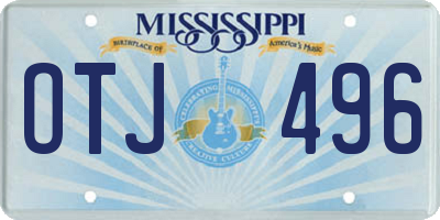 MS license plate OTJ496