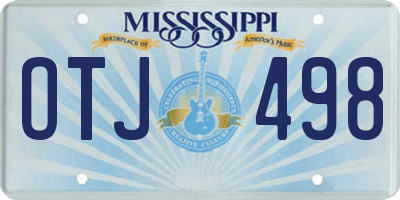 MS license plate OTJ498
