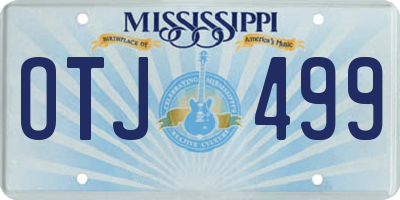 MS license plate OTJ499