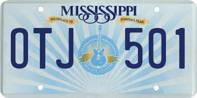 MS license plate OTJ501