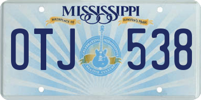 MS license plate OTJ538