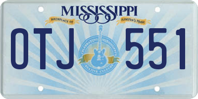 MS license plate OTJ551
