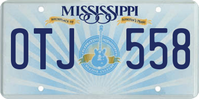 MS license plate OTJ558