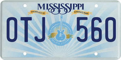MS license plate OTJ560