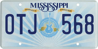 MS license plate OTJ568