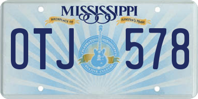 MS license plate OTJ578