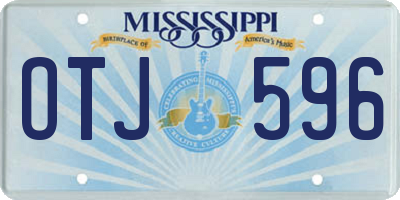 MS license plate OTJ596