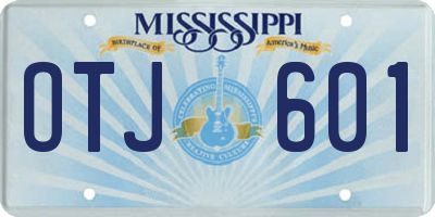 MS license plate OTJ601