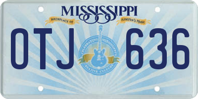 MS license plate OTJ636