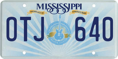 MS license plate OTJ640