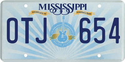 MS license plate OTJ654