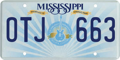 MS license plate OTJ663