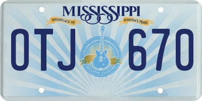 MS license plate OTJ670
