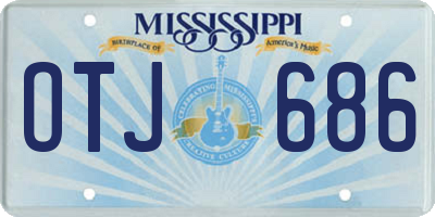 MS license plate OTJ686