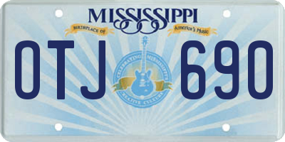 MS license plate OTJ690