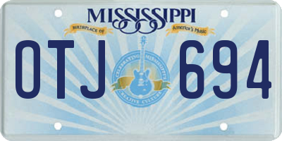 MS license plate OTJ694
