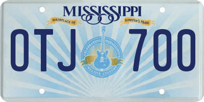 MS license plate OTJ700