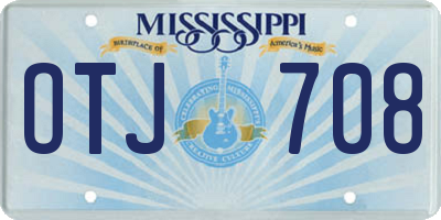 MS license plate OTJ708