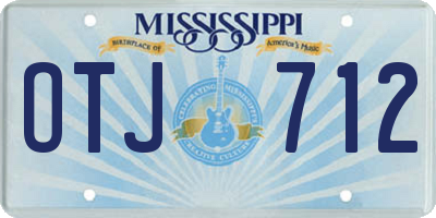 MS license plate OTJ712