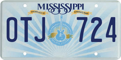 MS license plate OTJ724