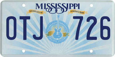MS license plate OTJ726