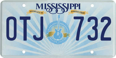 MS license plate OTJ732