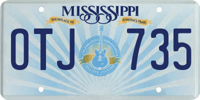 MS license plate OTJ735