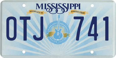 MS license plate OTJ741