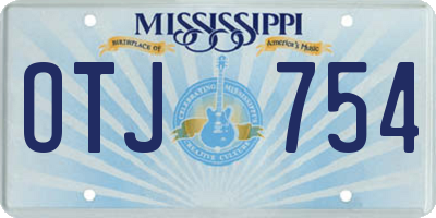 MS license plate OTJ754