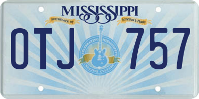 MS license plate OTJ757