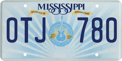 MS license plate OTJ780