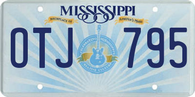 MS license plate OTJ795
