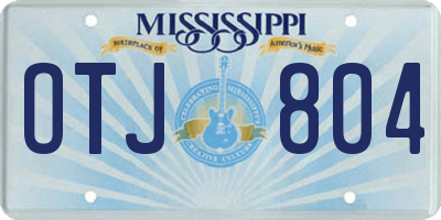 MS license plate OTJ804
