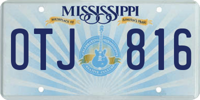 MS license plate OTJ816