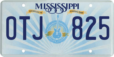 MS license plate OTJ825