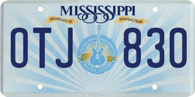 MS license plate OTJ830