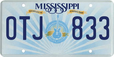 MS license plate OTJ833