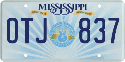 MS license plate OTJ837