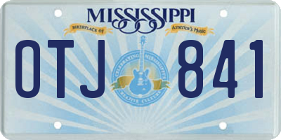 MS license plate OTJ841