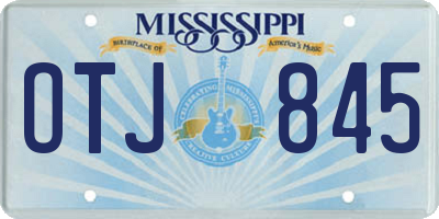 MS license plate OTJ845