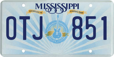 MS license plate OTJ851