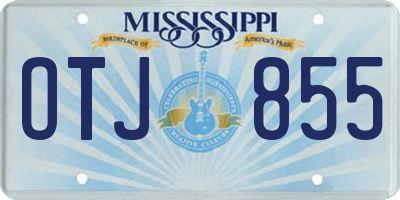 MS license plate OTJ855