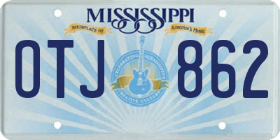 MS license plate OTJ862
