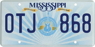 MS license plate OTJ868