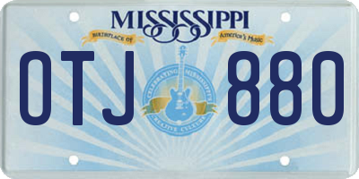 MS license plate OTJ880