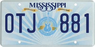 MS license plate OTJ881
