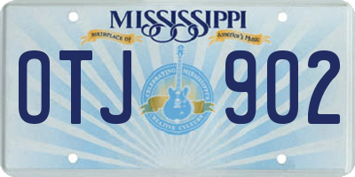 MS license plate OTJ902